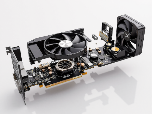 NVIDIA RTX 4090显卡，散热器部分为黑色，风扇叶片清晰可见